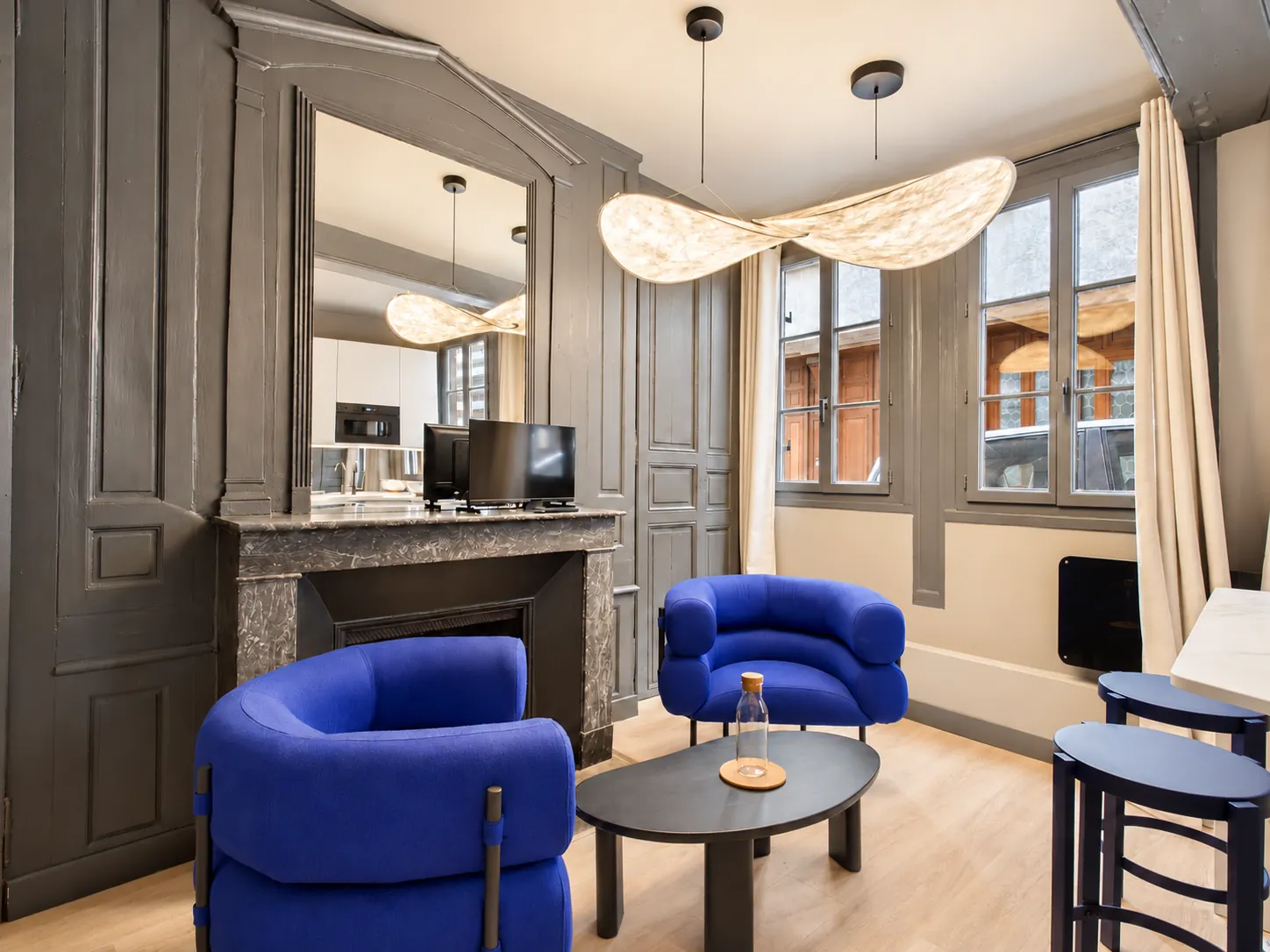 Pièce de vie de l’appartement Larivey 21.0